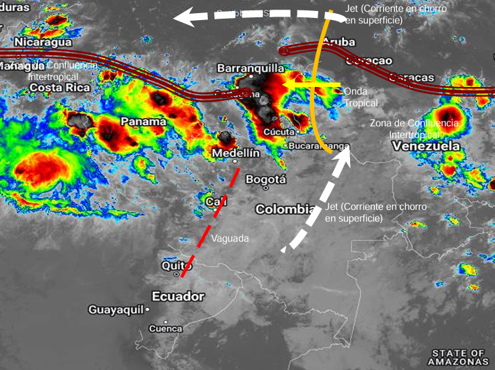Pronóstico meteorológico Colombia para el 18 de julio de 2024. • TDI Colombia