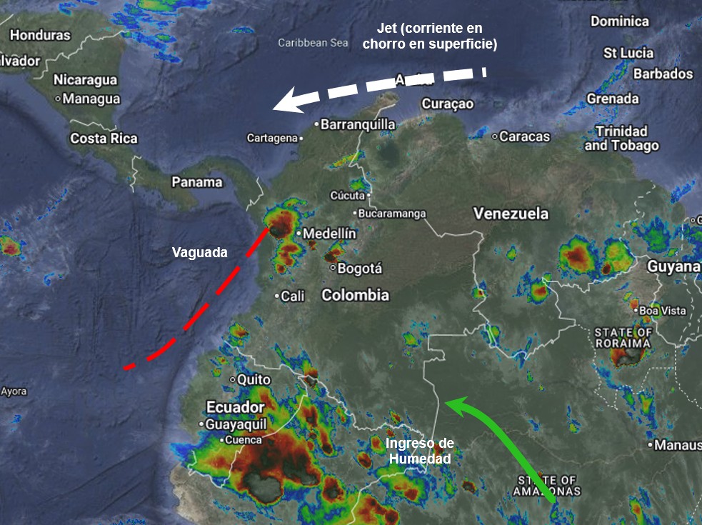Pronóstico meteorológico Colombia para el 27 de marzo de 2026