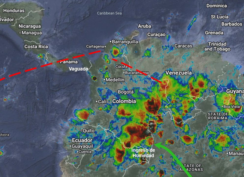 Pronóstico meteorológico Colombia para el 31 de marzo de 2026