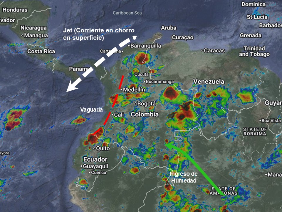 Pronóstico meteorológico Colombia para el 15 de abril de 2026.