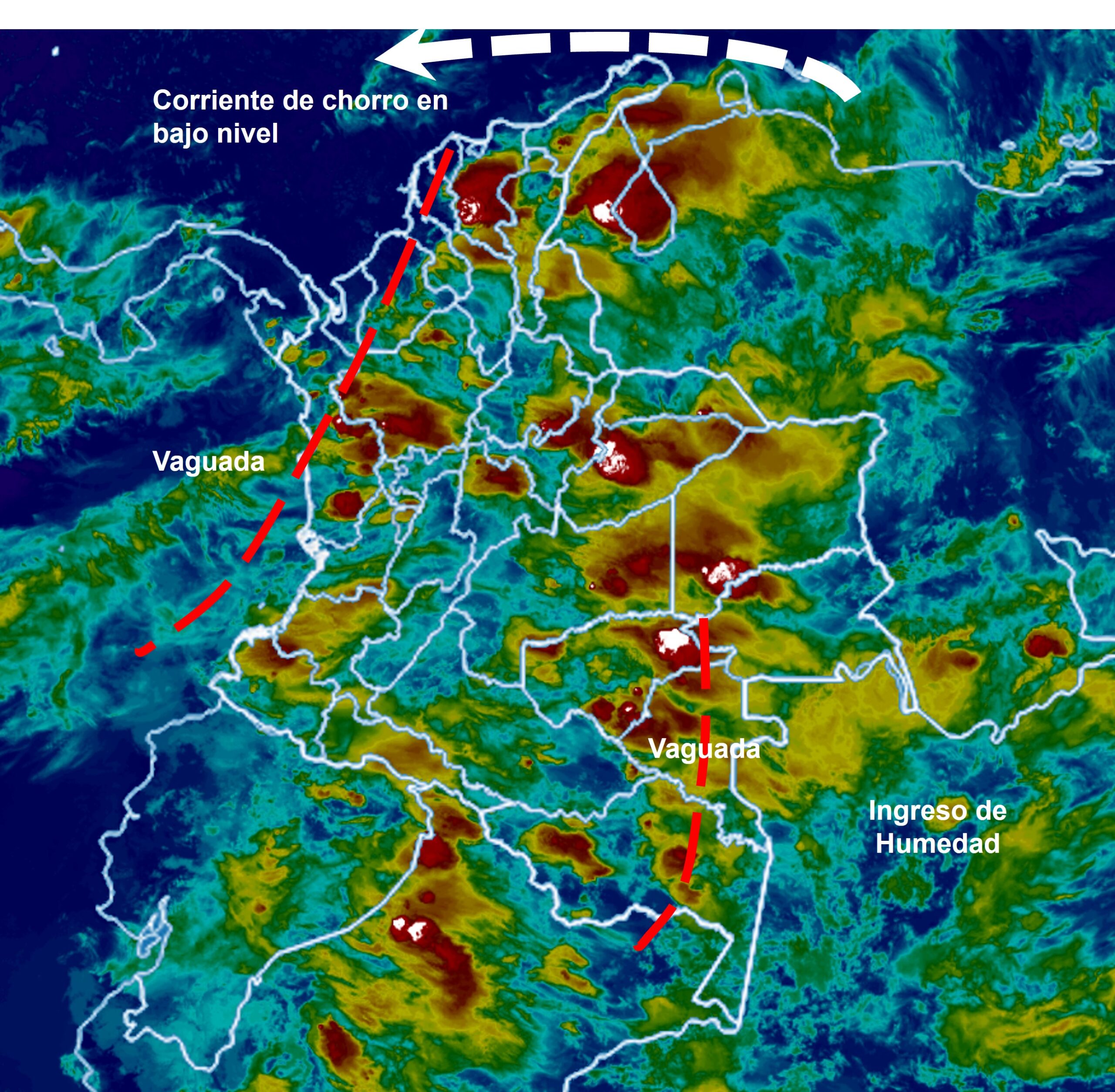 Pronóstico meteorológico Colombia para el 08 de abril de 2026.