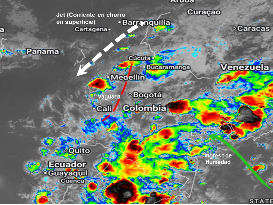 Pronóstico meteorológico Colombia para el 16 de abril de 2026.