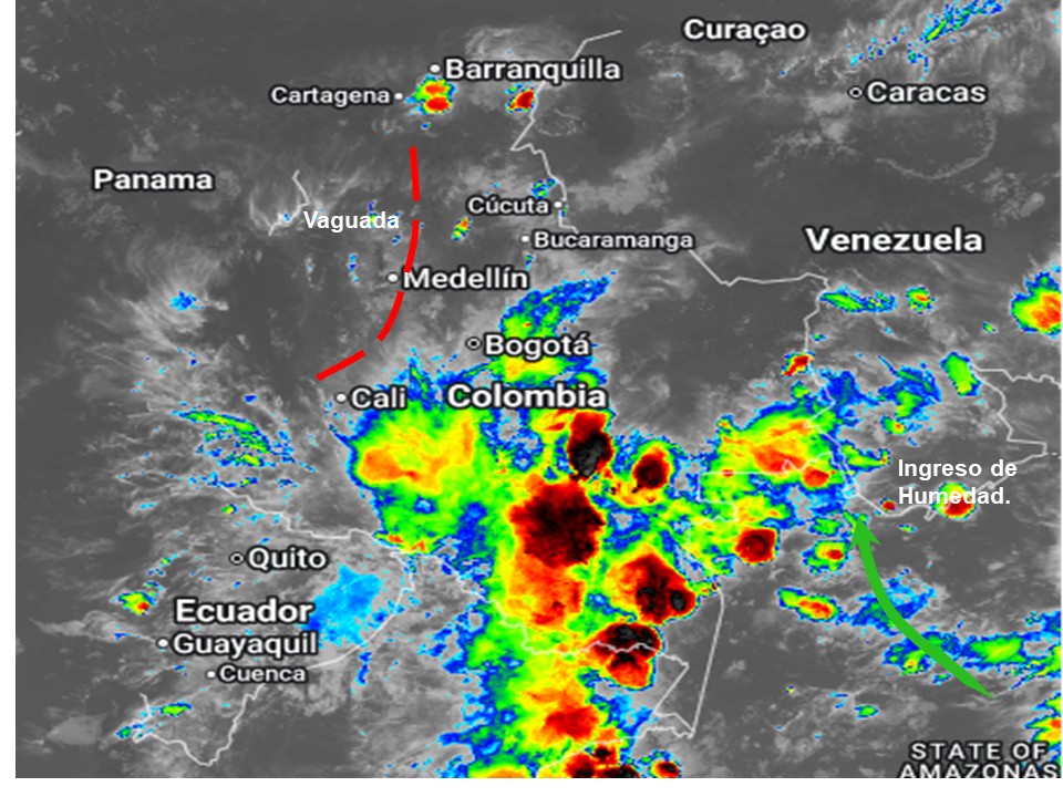Pronóstico meteorológico Colombia para el 21 de abril de 2026.