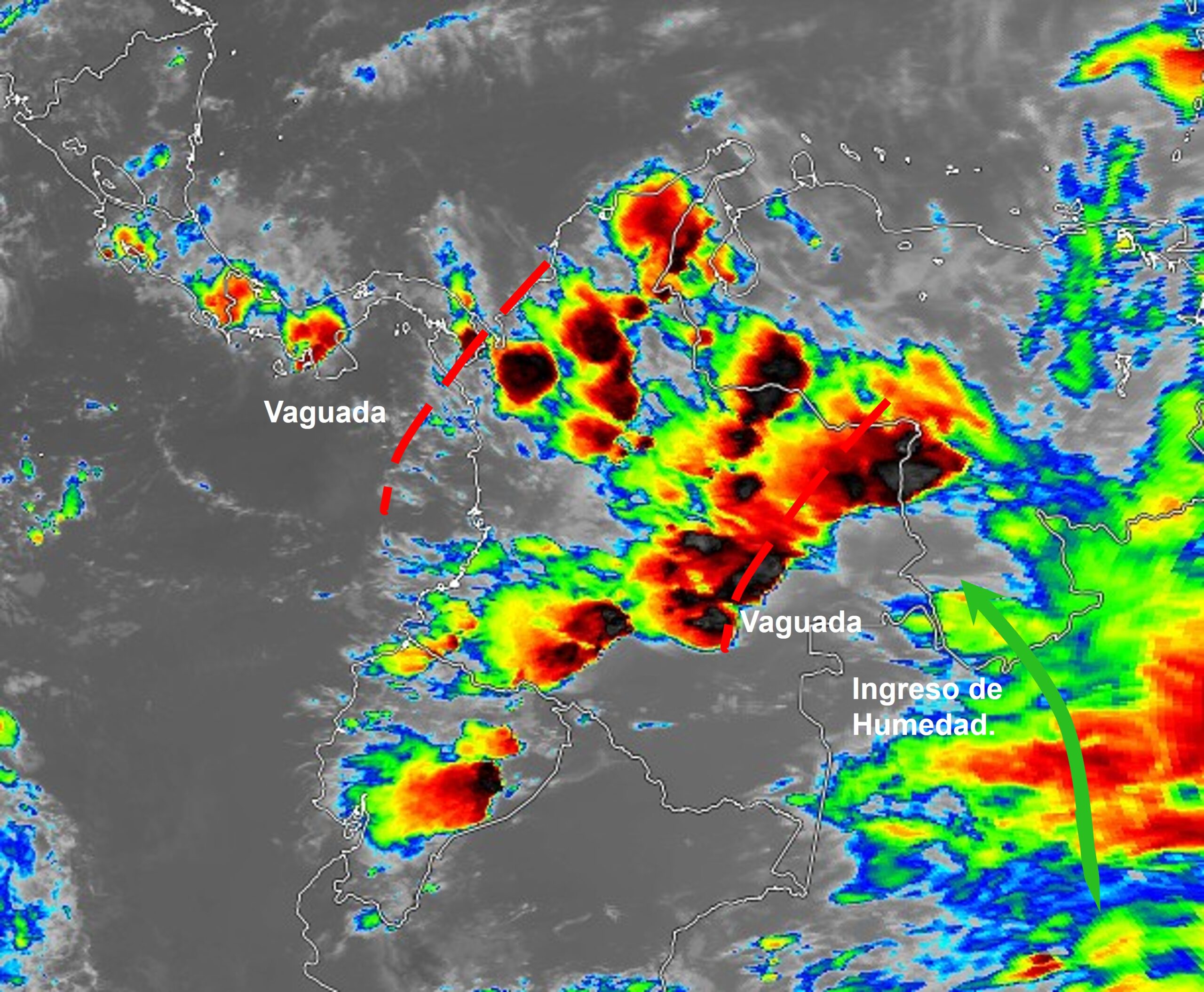 Pronóstico meteorológico Colombia para el 23 de abril de 2026.