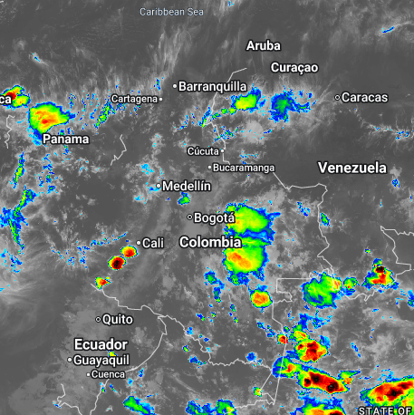 Condiciones nocturnas de Colombia para el 11 de Abril de 2026.