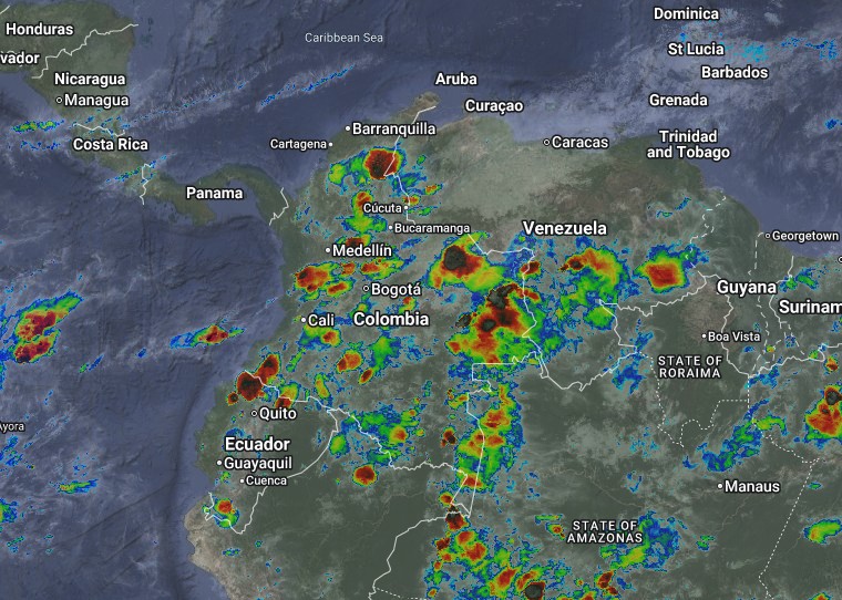 Condiciones nocturnas de Colombia para el 14 de Abril de 2026.
