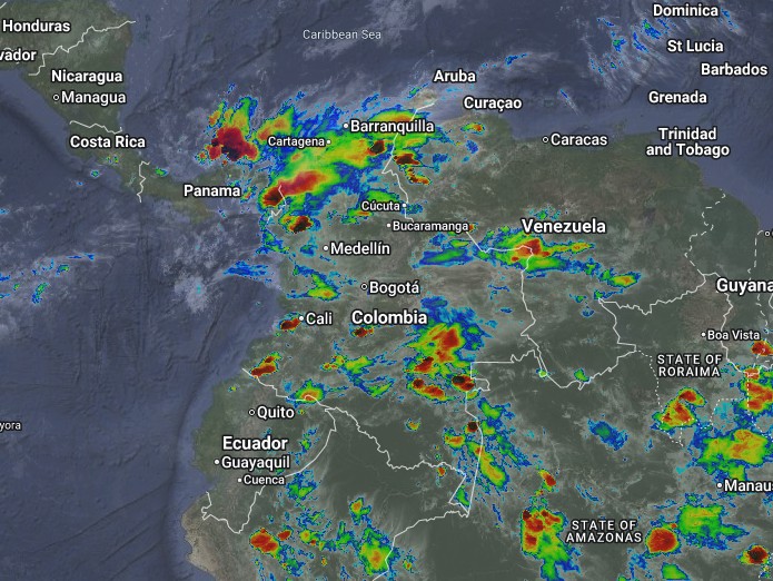 Condiciones nocturnas de Colombia para el 29 de Abril de 2026.