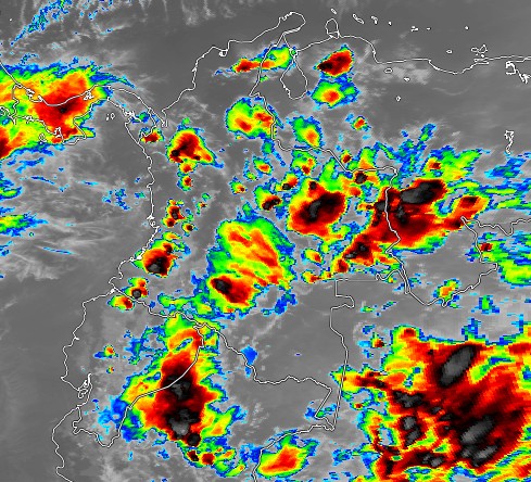 Condiciones nocturnas de Colombia para el 12 de Abril de 2026.