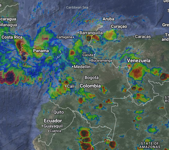 Condiciones nocturnas de Colombia para el 02 de Mayo de 2026.