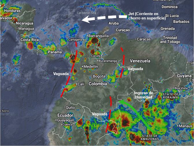 Pronóstico meteorológico Colombia para el 04 de Mayo de 2026.
