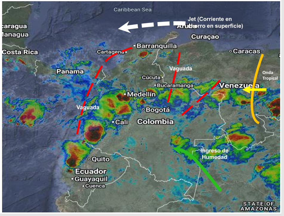 Pronóstico meteorológico Colombia para el 12 de Mayo de 2026.