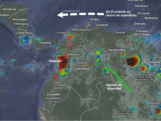 Pronóstico meteorológico Colombia para el 14 de Mayo de 2026.