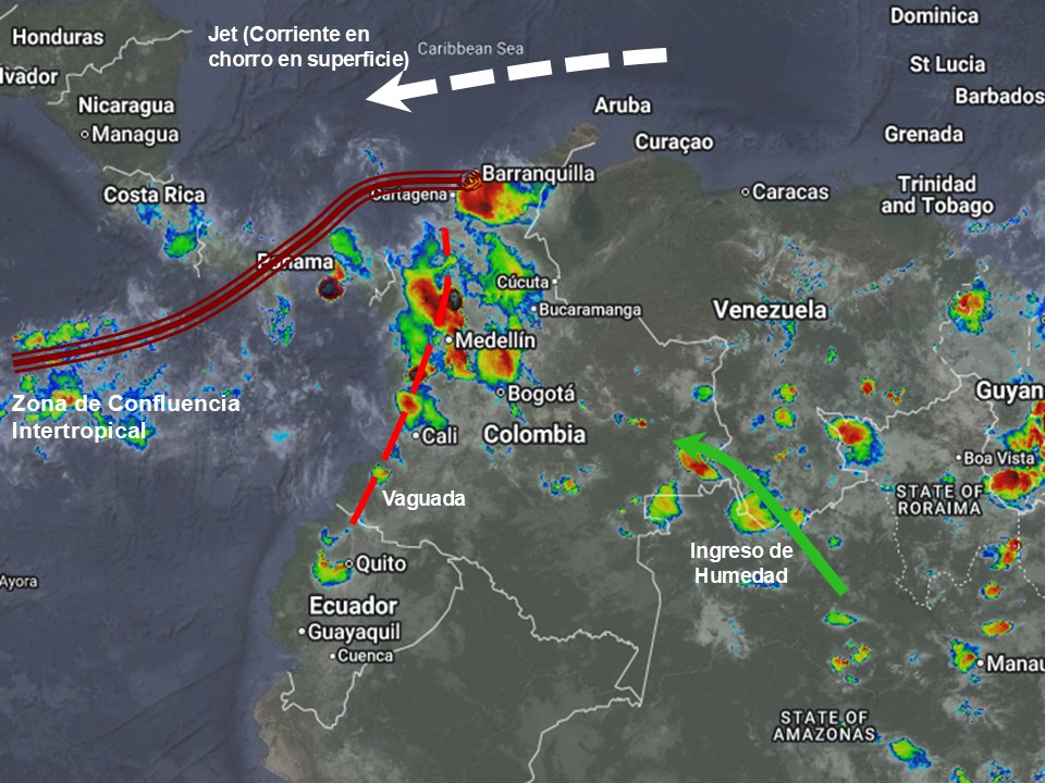 Pronóstico meteorológico Colombia para el 15 de Mayo de 2026.