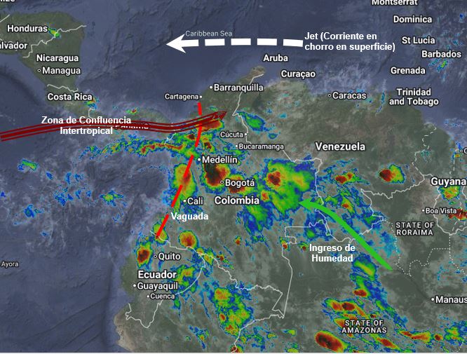 Pronóstico meteorológico Colombia para el 19 de Mayo de 2026.