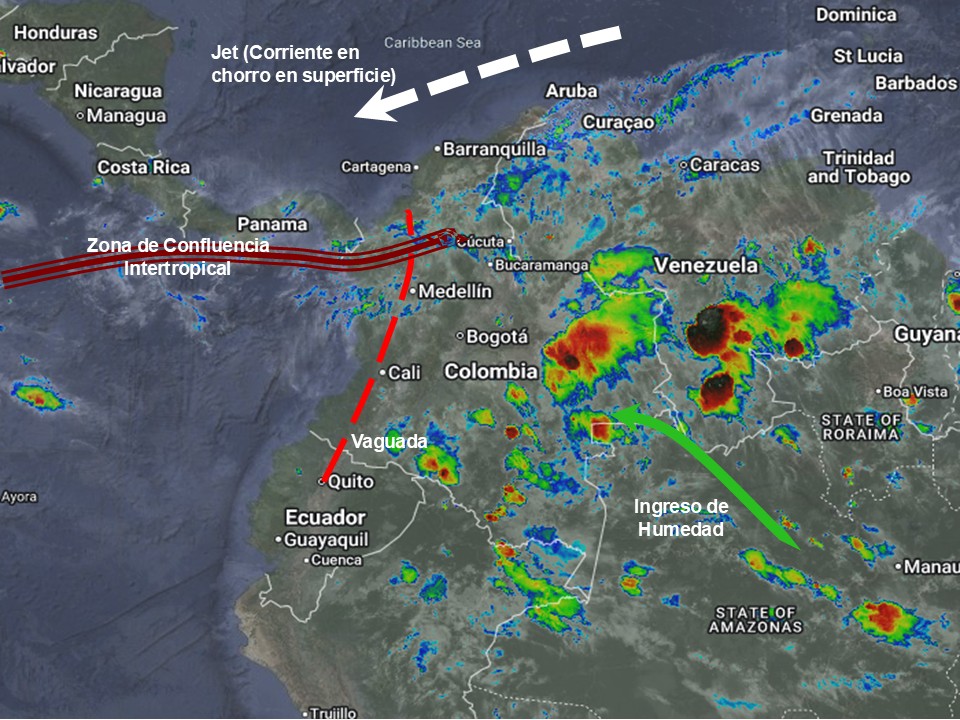 Pronóstico meteorológico Colombia para el 20 de Mayo de 2026.