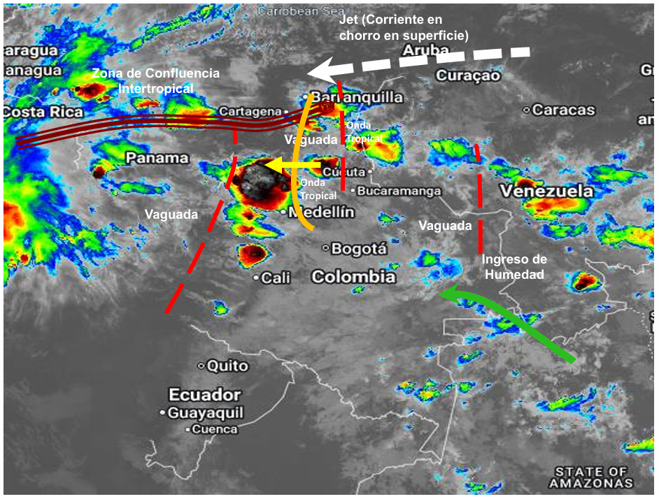 Pronóstico meteorológico Colombia para el 27 de Mayo de 2026.