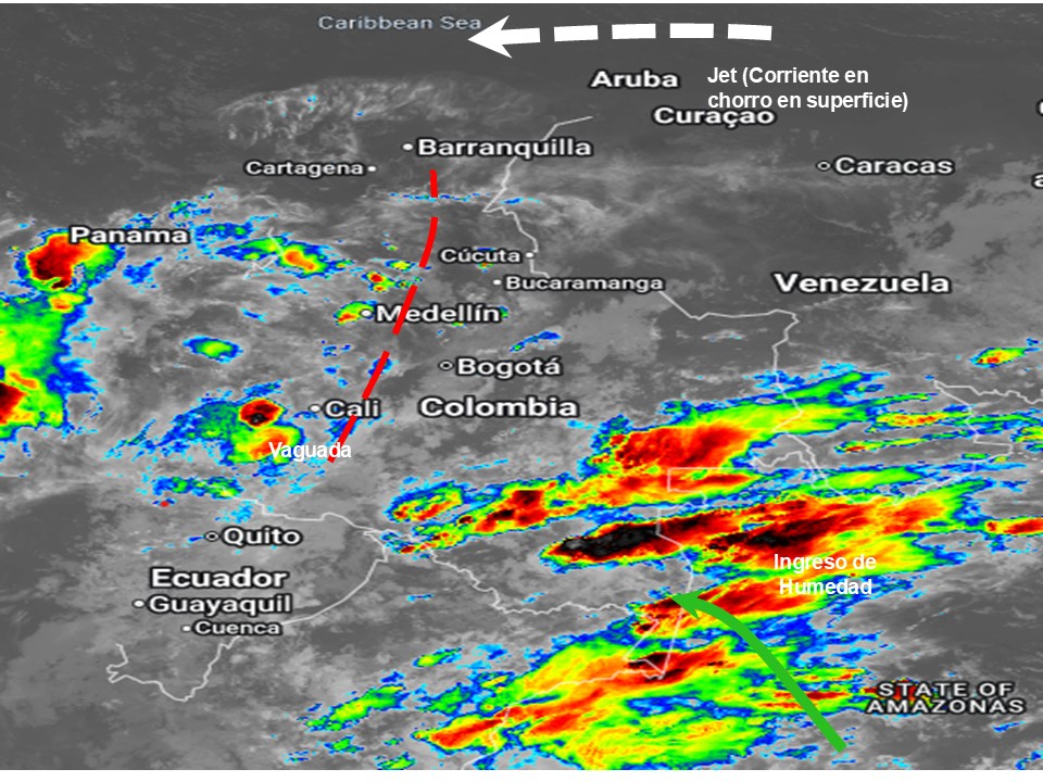 Pronóstico meteorológico Colombia para el 11 de Mayo de 2026.
