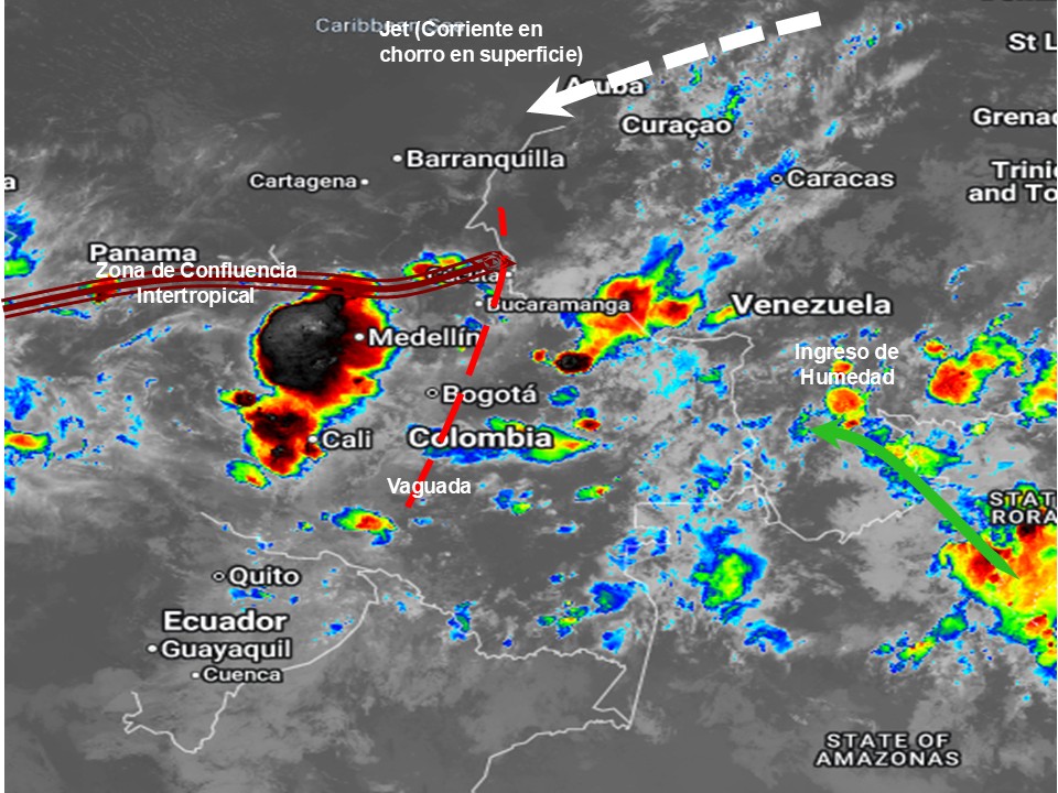 Pronóstico meteorológico Colombia para el 21 de Mayo de 2026.