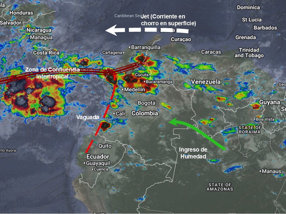 Pronóstico meteorológico Colombia para el 03 de junio de 2026.