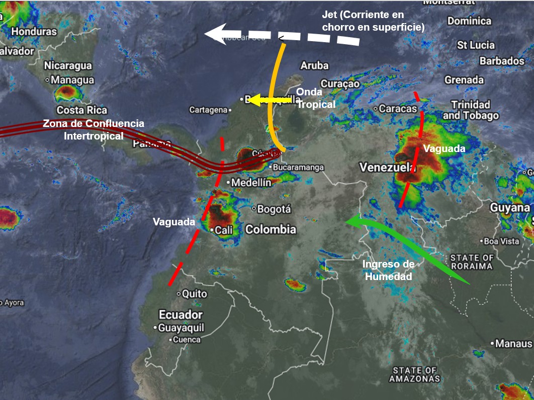 Pronóstico meteorológico Colombia para el 12 de junio de 2026.