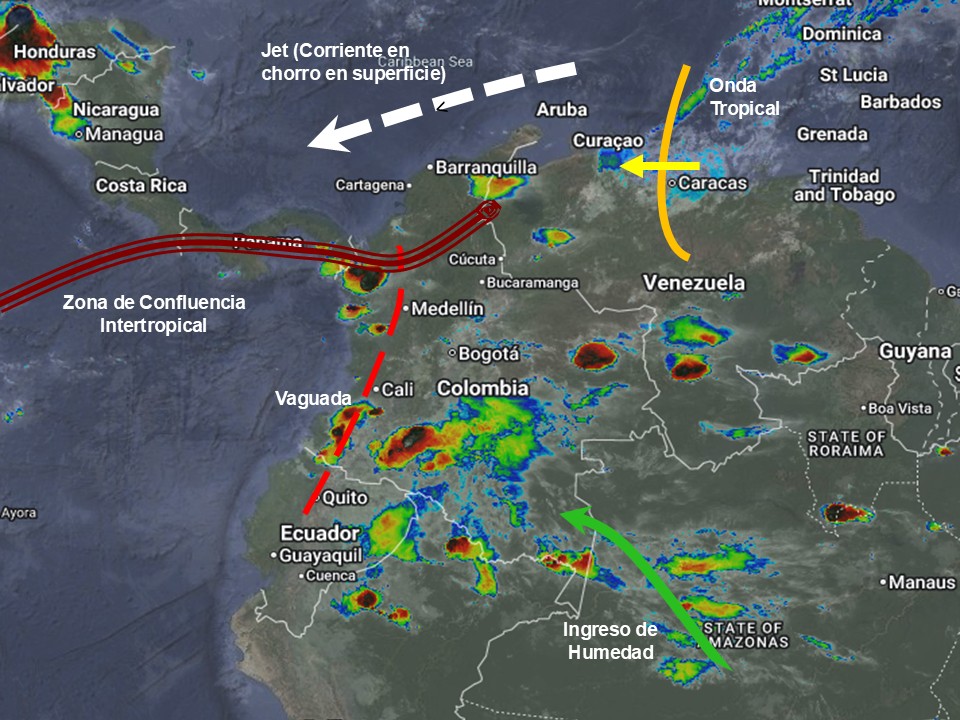 Pronóstico meteorológico Colombia para el fin de semana del 13 al 15 de junio de 2026.
