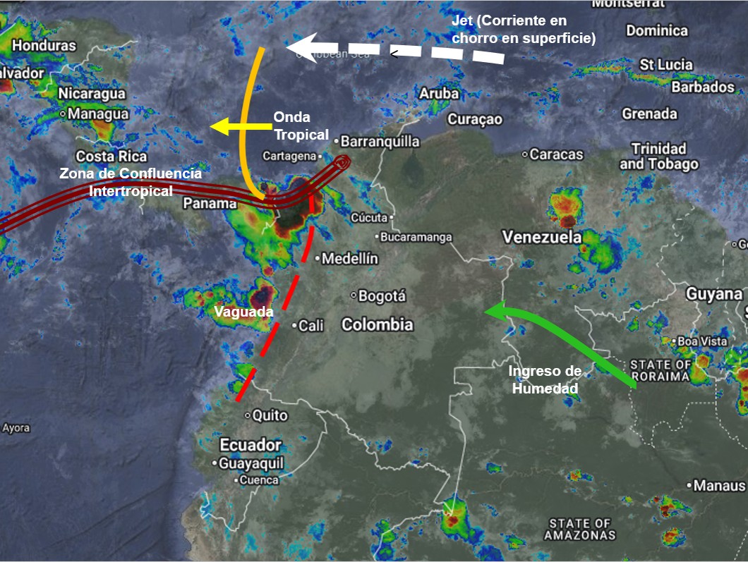 Pronóstico meteorológico Colombia para el 17 de junio de 2026.