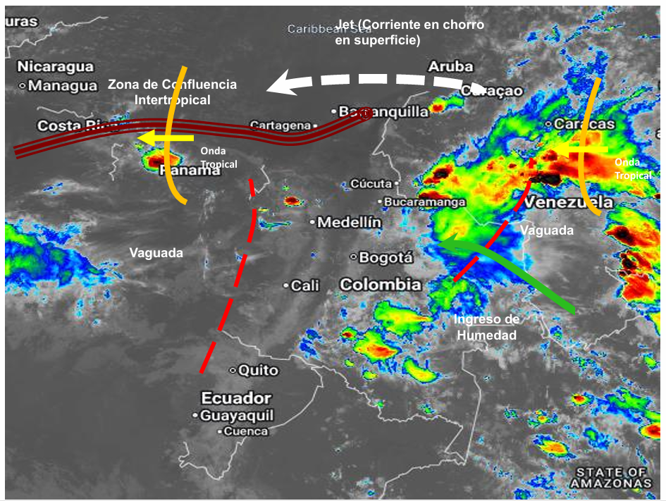 Pronóstico meteorológico Colombia para el 25 de junio de 2026.