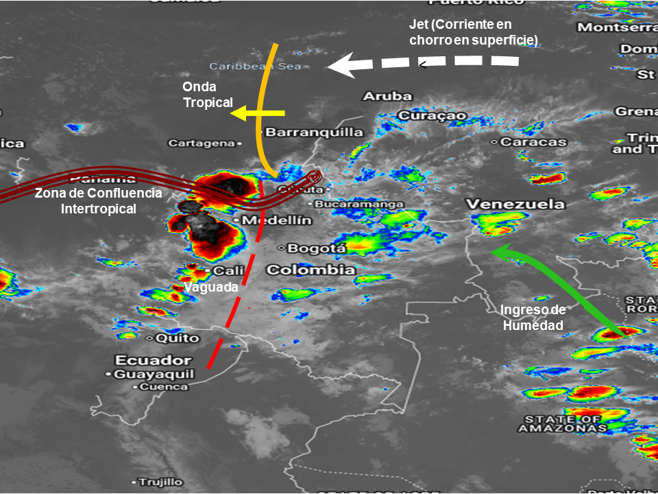 Pronóstico meteorológico Colombia para el 29 de junio de 2026.