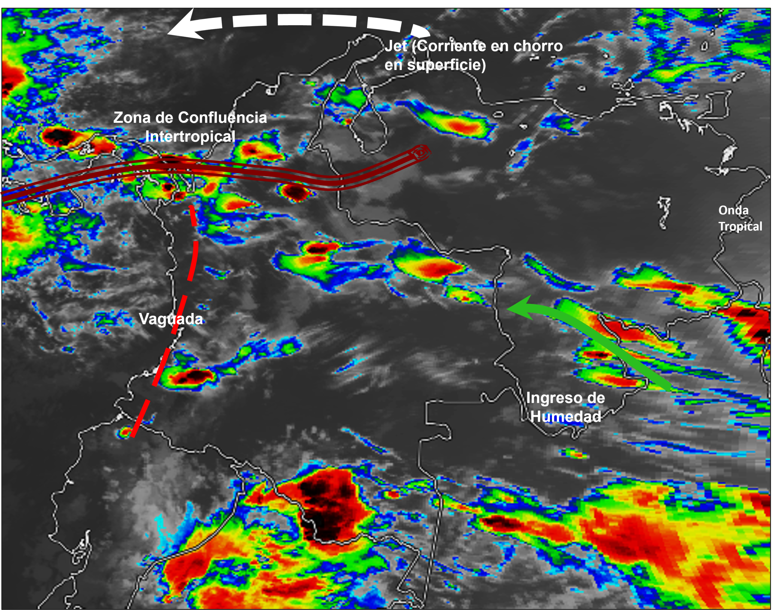 Pronóstico meteorológico Colombia para el 26 de junio de 2026.