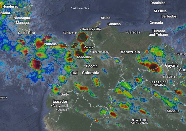 Condiciones nocturnas de Colombia para el 22 de Junio de 2026.