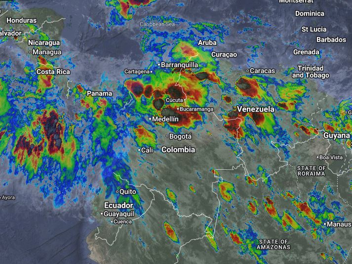 Condiciones nocturnas de Colombia para el 06 de Junio de 2026.