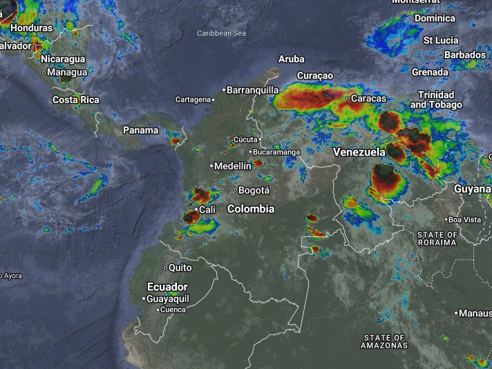 Condiciones nocturnas de Colombia para el 11 de Junio de 2026.
