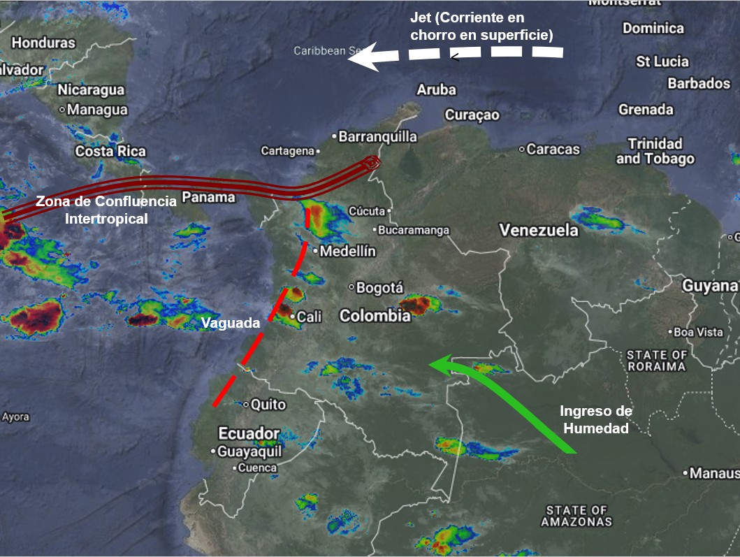 Pronóstico meteorológico Colombia para el 17 de julio de 2026.
