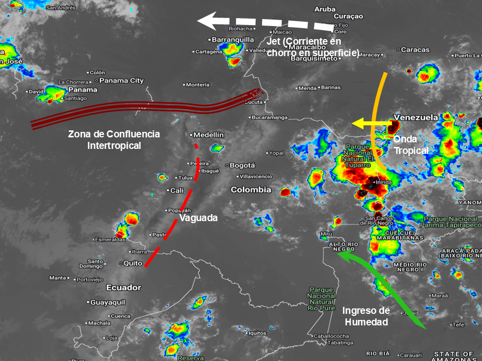Pronóstico meteorológico Colombia para el 29 de julio de 2026.