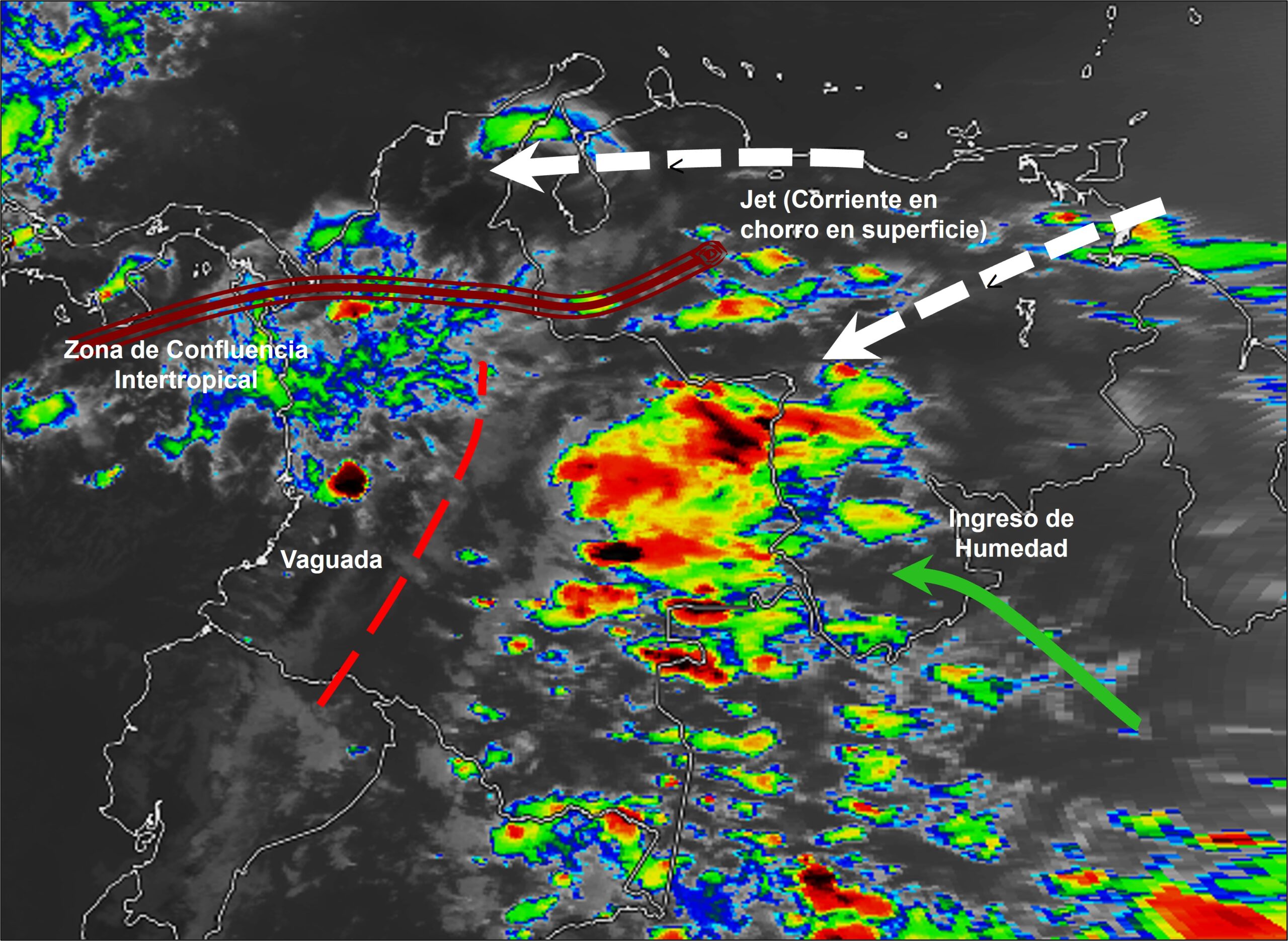 Pronóstico meteorológico Colombia para el 16 de julio de 2026.