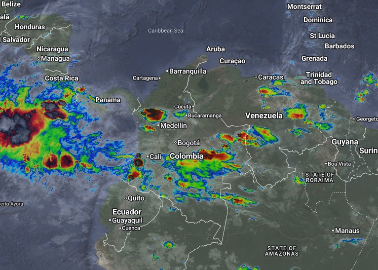 Condiciones nocturnas de Colombia para el 17 de Julio de 2026.