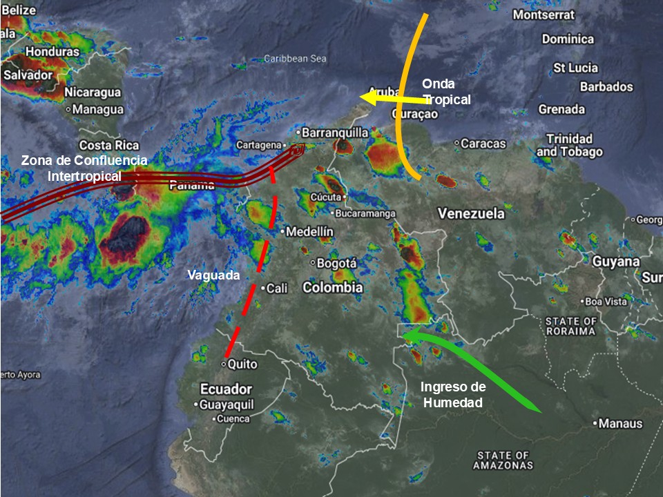 Pronóstico meteorológico Colombia para el 01 de septiembre de 2026.