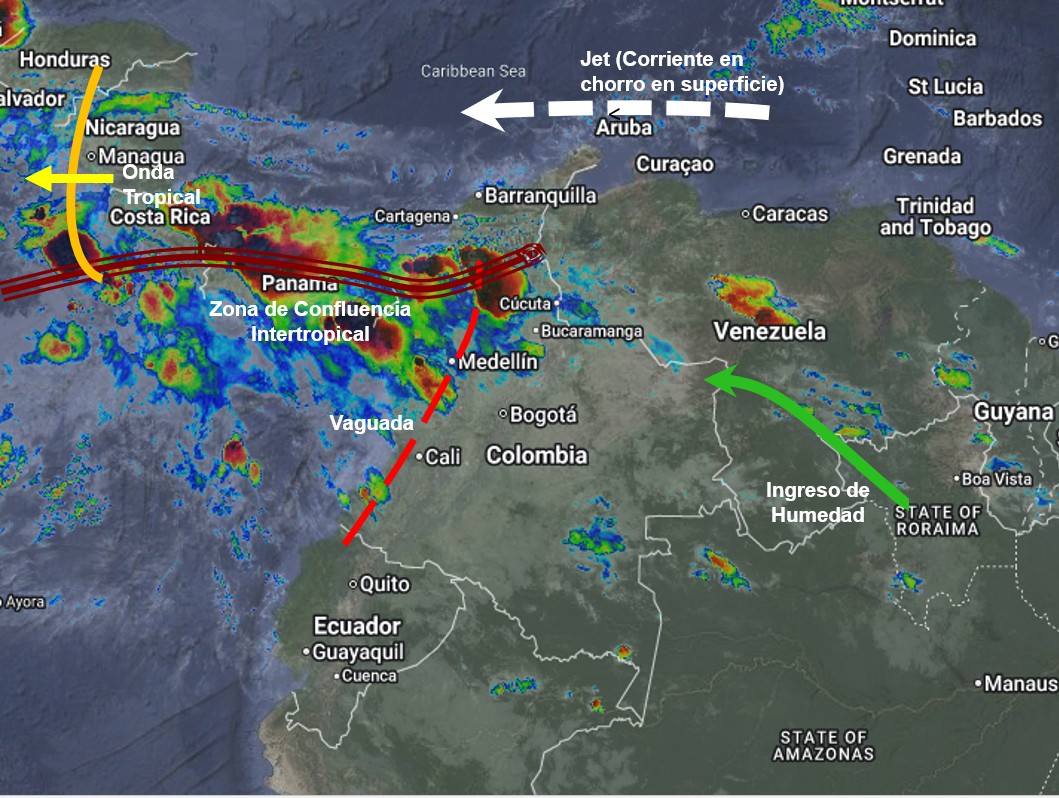 Pronóstico meteorológico Colombia para el 06 de Agosto de 2026.