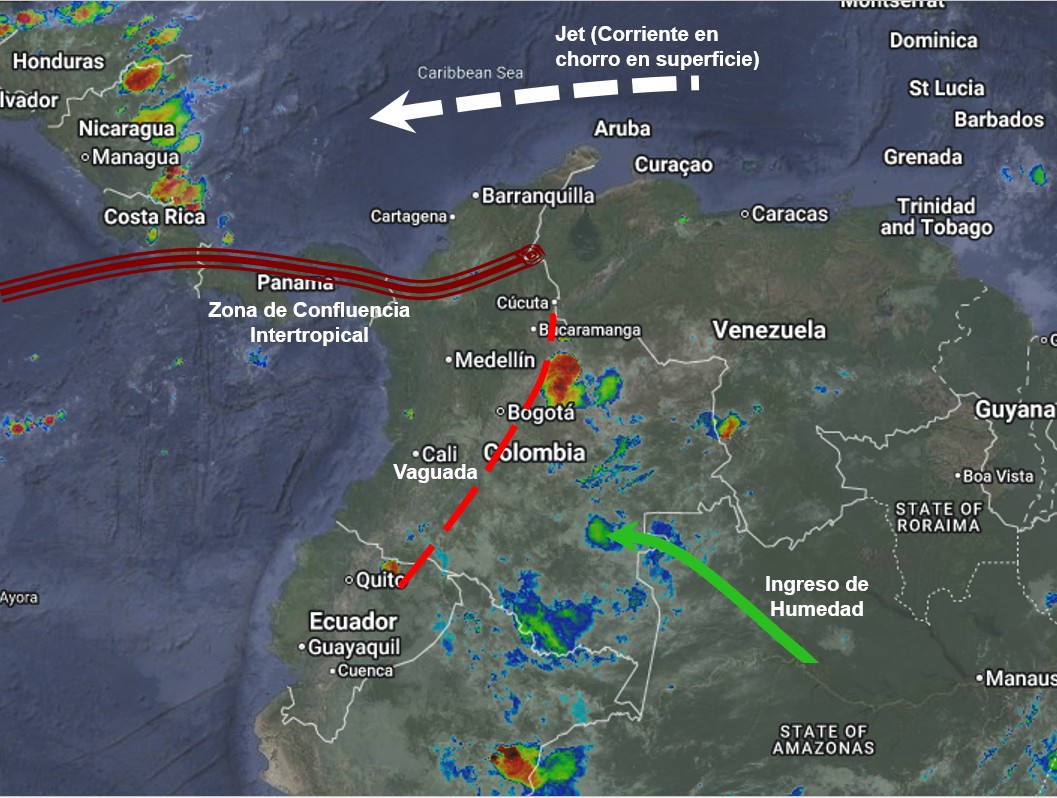 Pronóstico meteorológico Colombia para el 11 de Agosto de 2026.