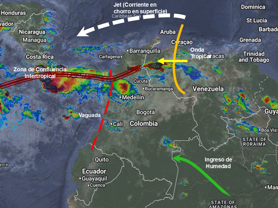 Pronóstico meteorológico Colombia para el 27 de agosto de 2026.