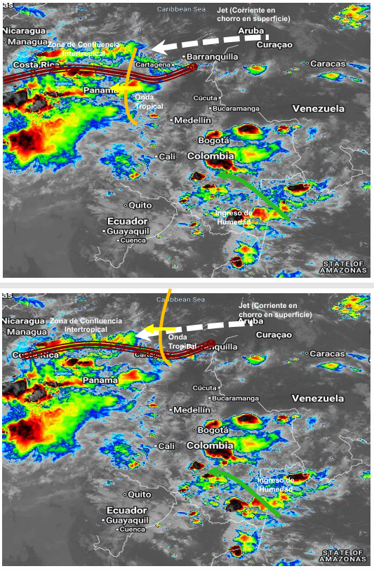 Pronóstico meteorológico Colombia del 29 al 30 de agosto de 2026.