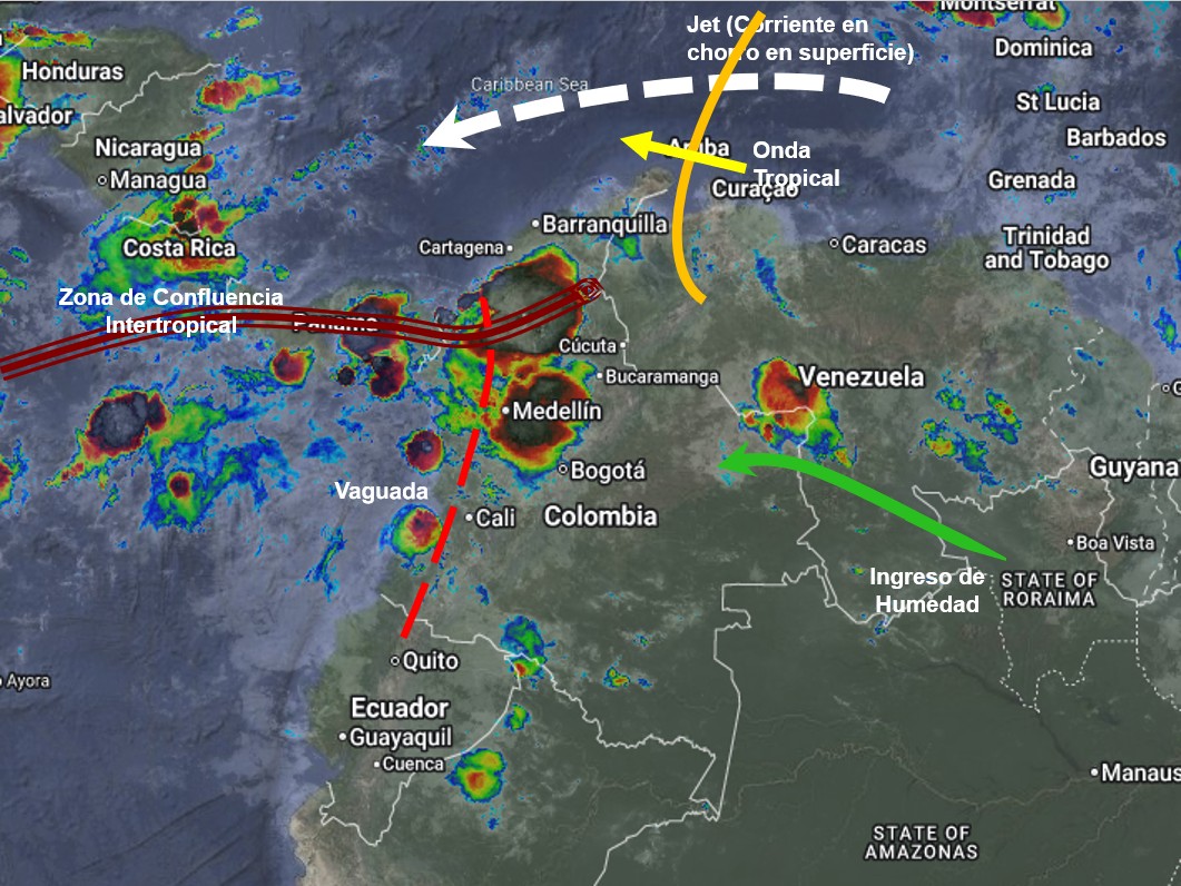 Pronóstico meteorológico Colombia para el 31 de agosto de 2026.
