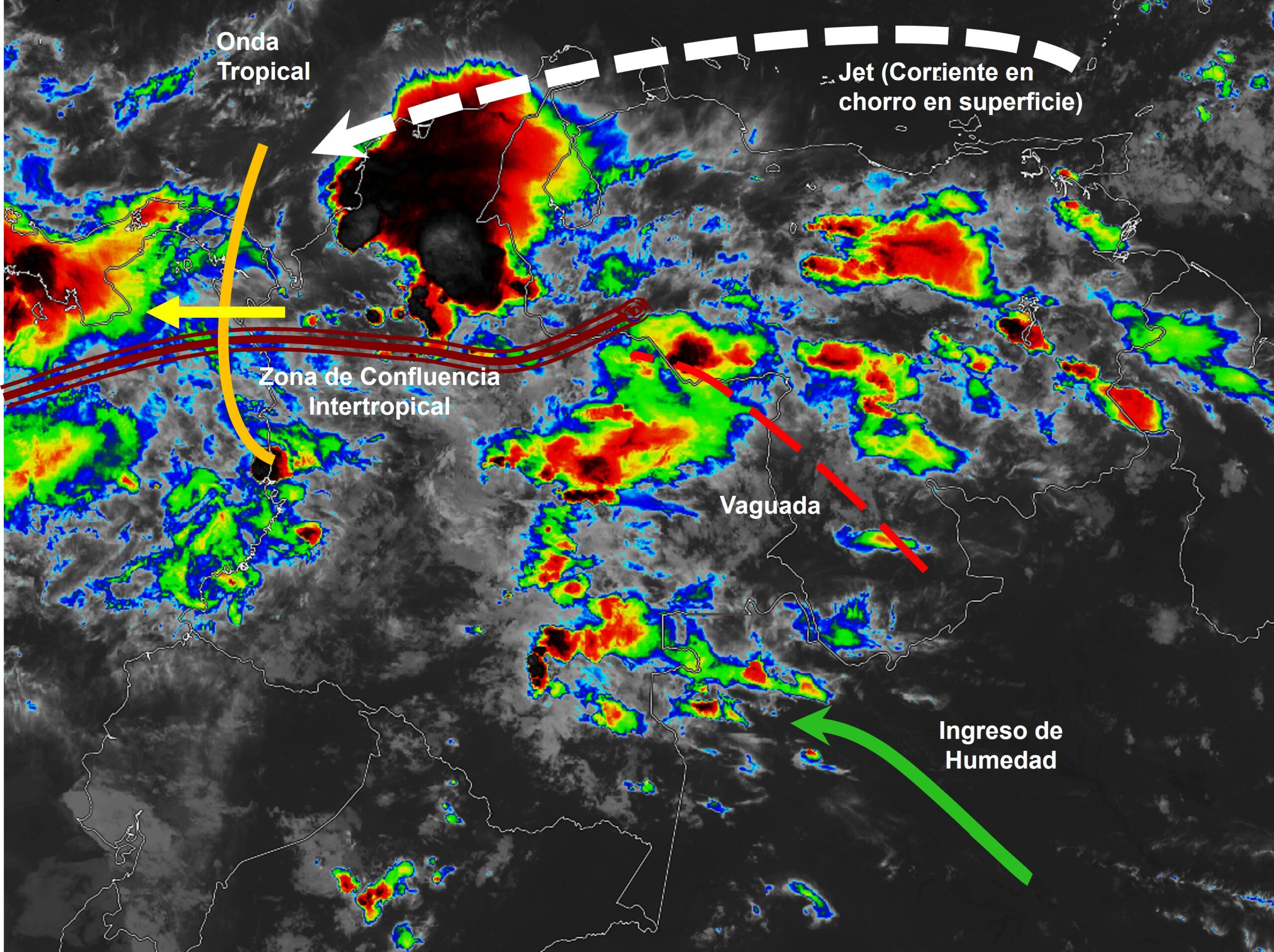 Pronóstico meteorológico Colombia del 29 al 30 de agosto de 2026.