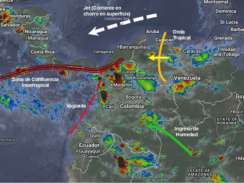 Pronóstico meteorológico Colombia del 05 al 06 de septiembre de 2026.