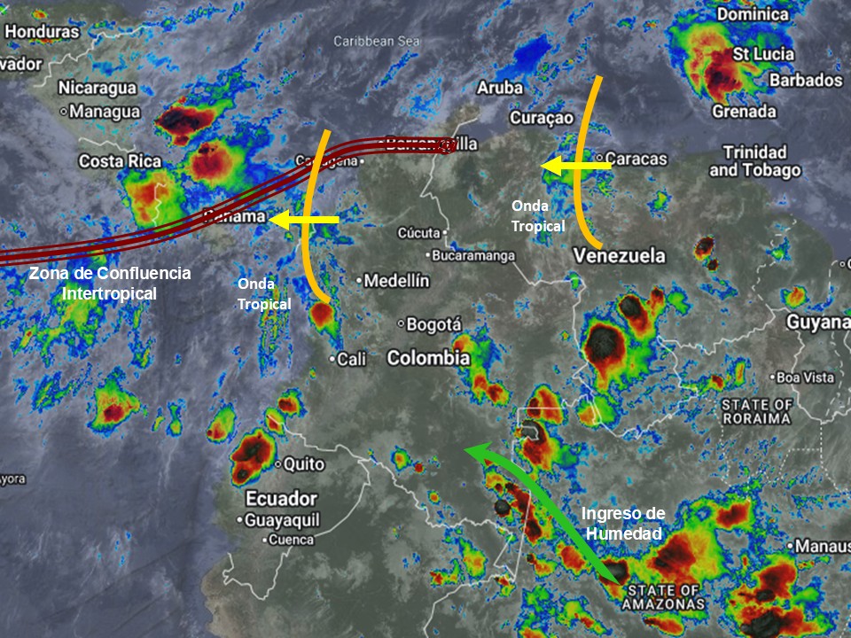 Pronóstico meteorológico Colombia para el 17 de septiembre de 2026.