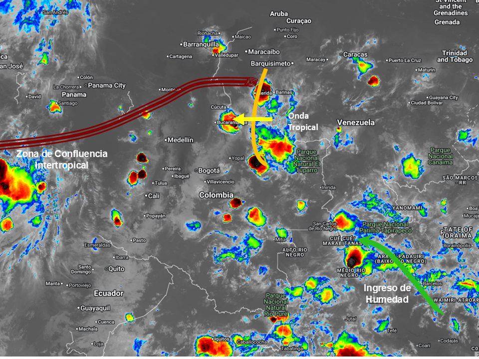 Pronóstico meteorológico Colombia para el 18 de septiembre de 2026.