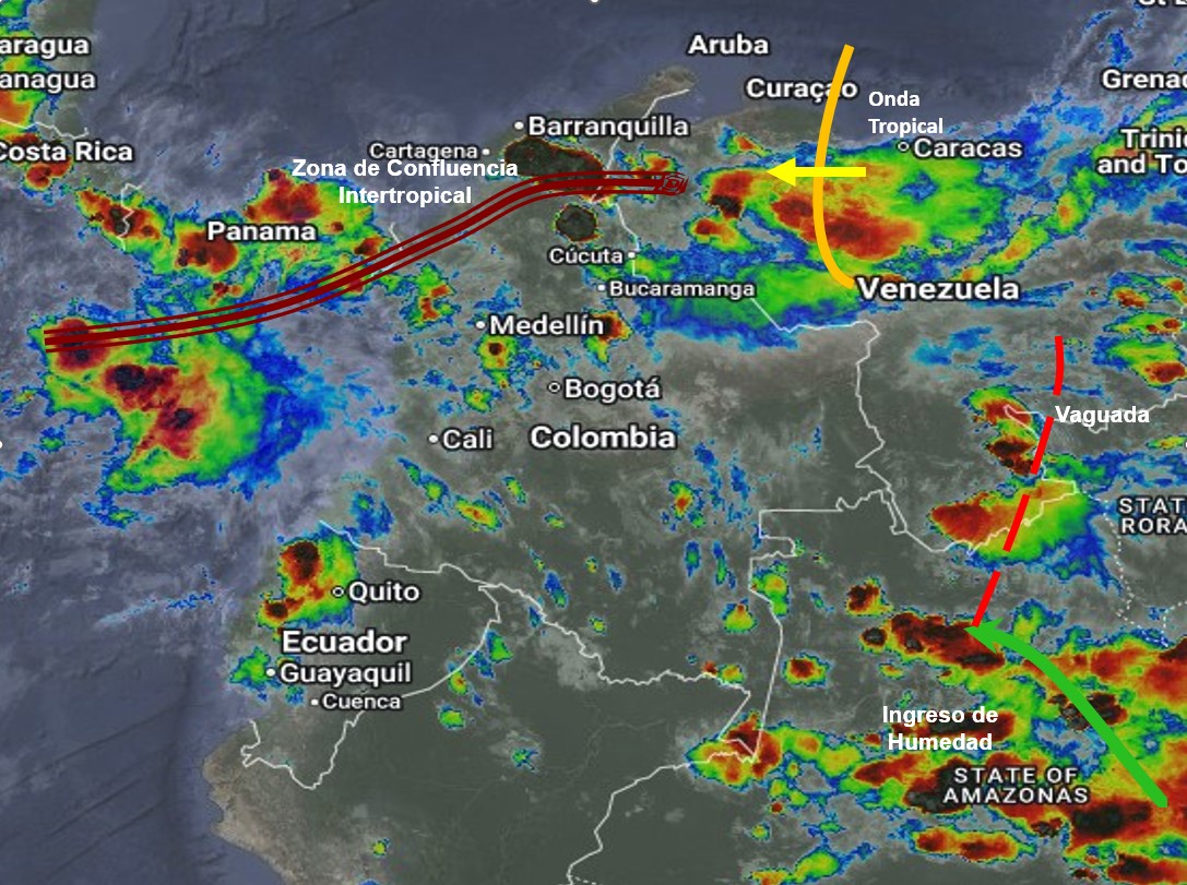 Pronóstico meteorológico Colombia para el 25 de septiembre de 2026.