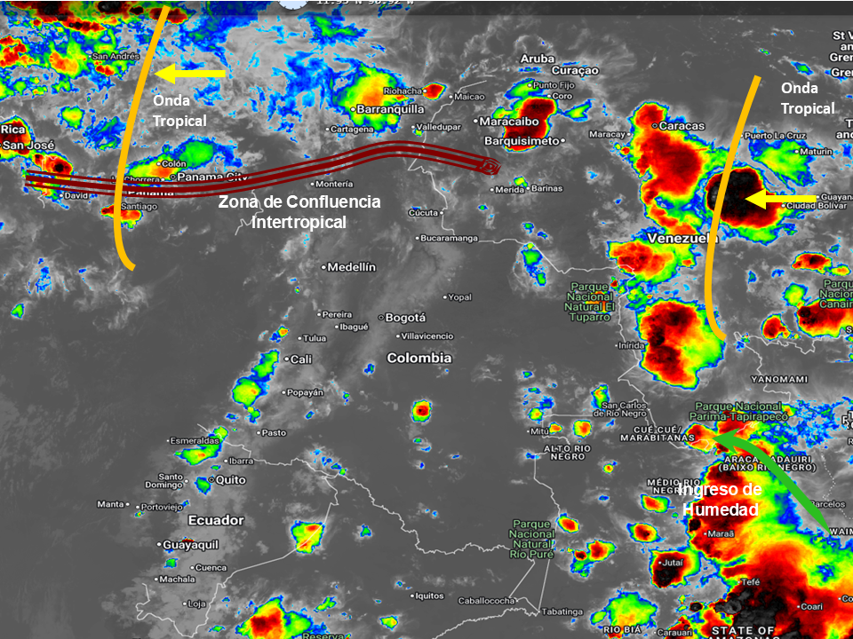 Pronóstico meteorológico Colombia para el 29 de septiembre de 2026.
