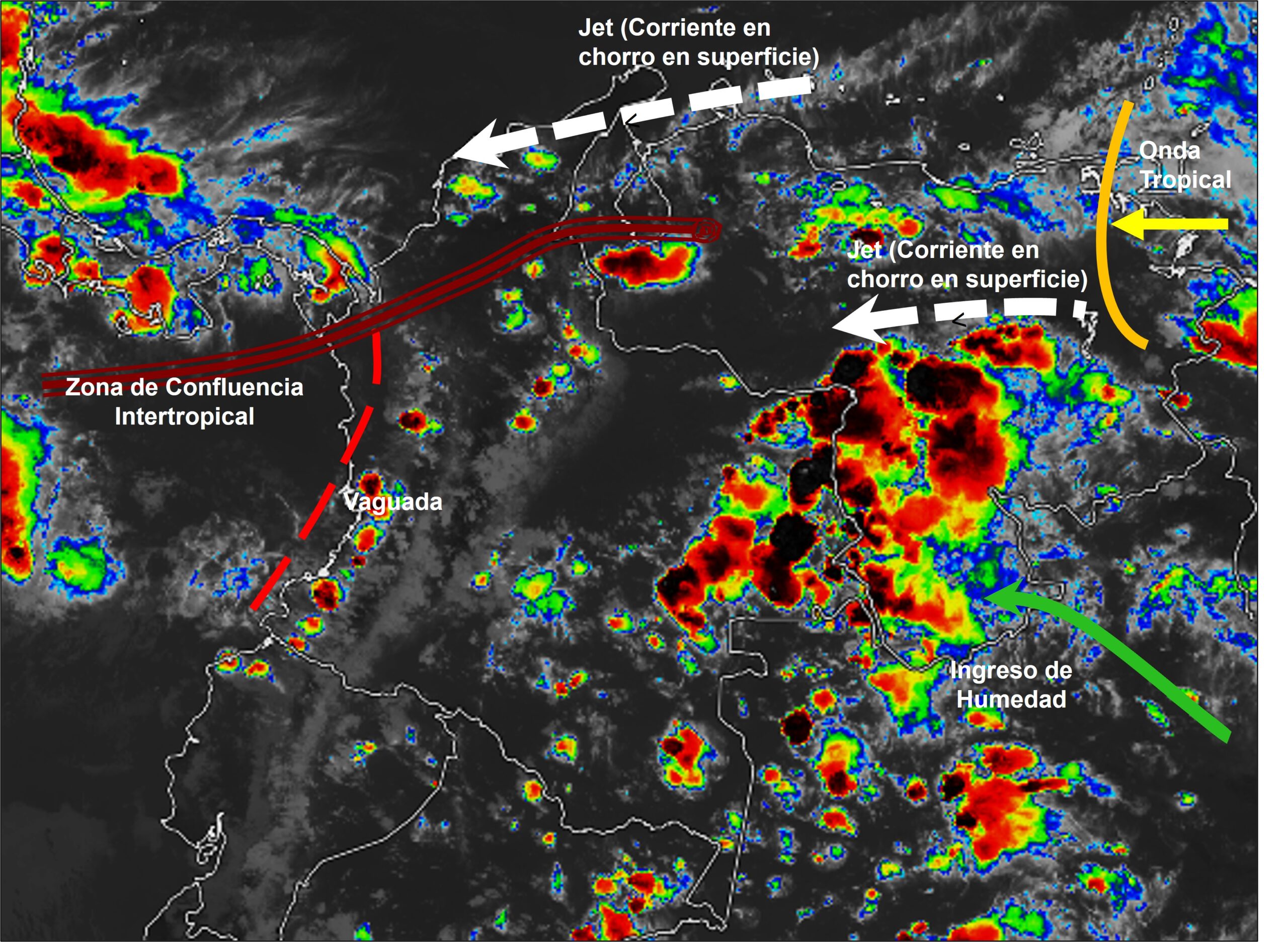 Pronóstico meteorológico Colombia del 12 al 13 de septiembre de 2026.