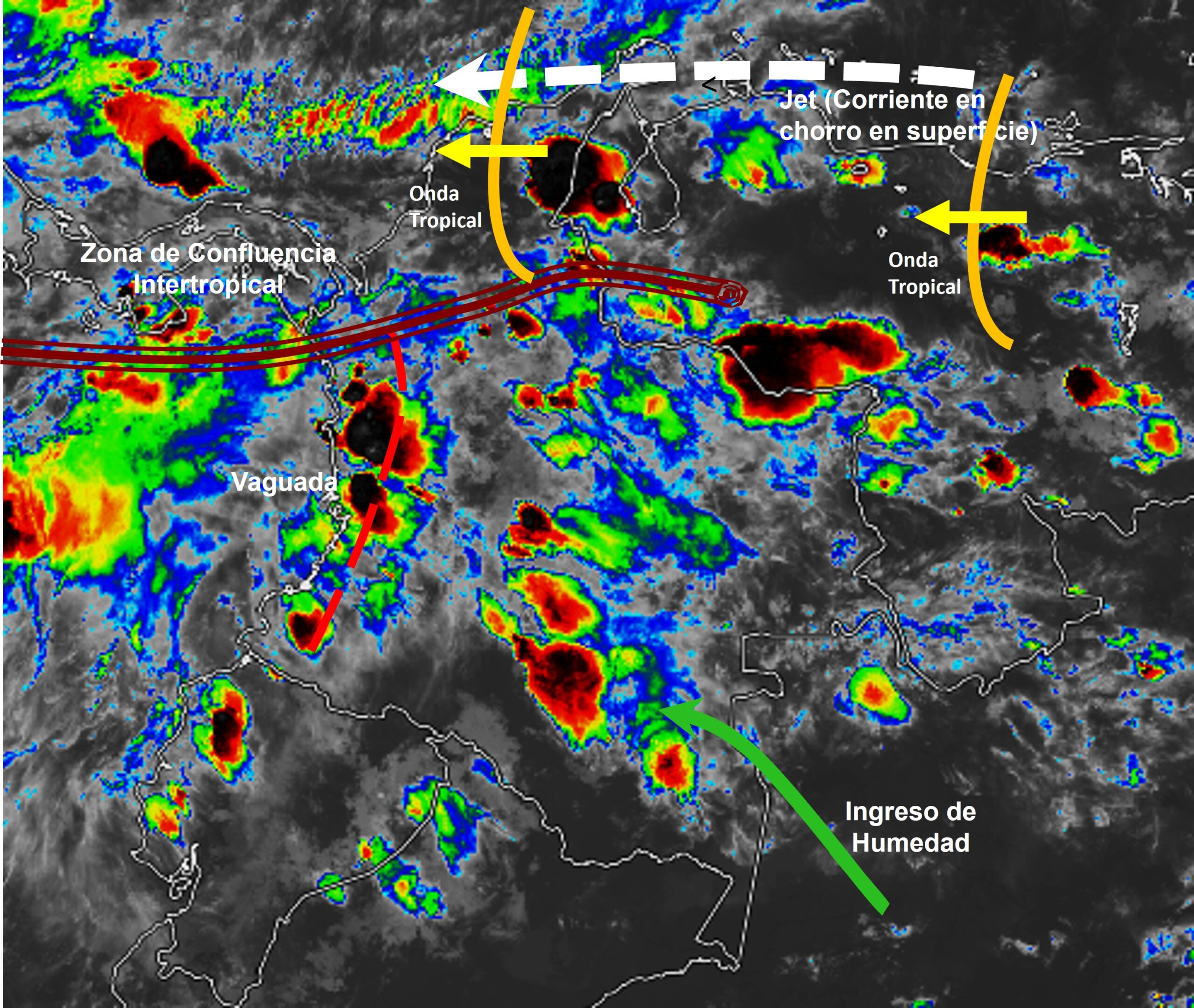 Pronóstico meteorológico Colombia para el 16 de septiembre de 2026.
